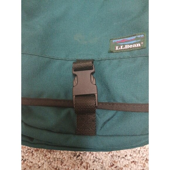 VINTAGE LL Bean Green Shoulder Crossbody Strap Travel Zip Pocket - Picture 3 of 12